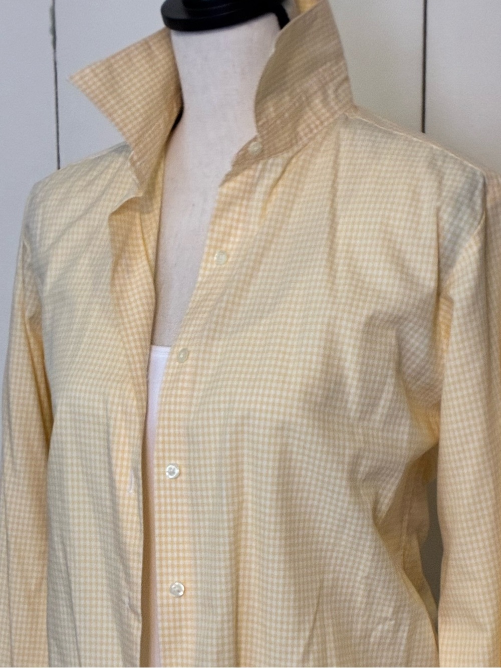 Brooks Brothers Light Yellow Gingham Button-Down Shirt